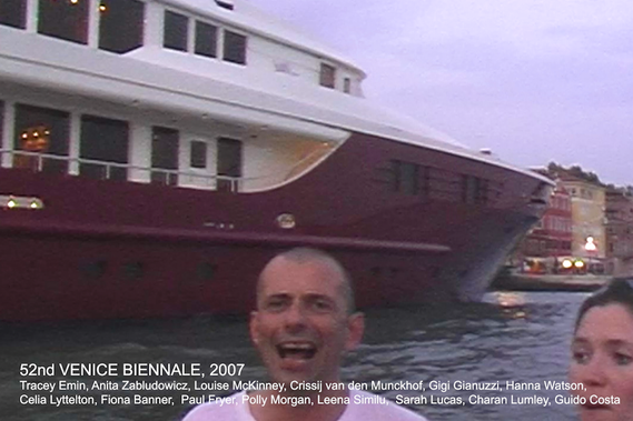 Gigi Giannuzzi and Hannah Watson, Venice Biennale 2007. Still from film Vanessa's Art Diaries.