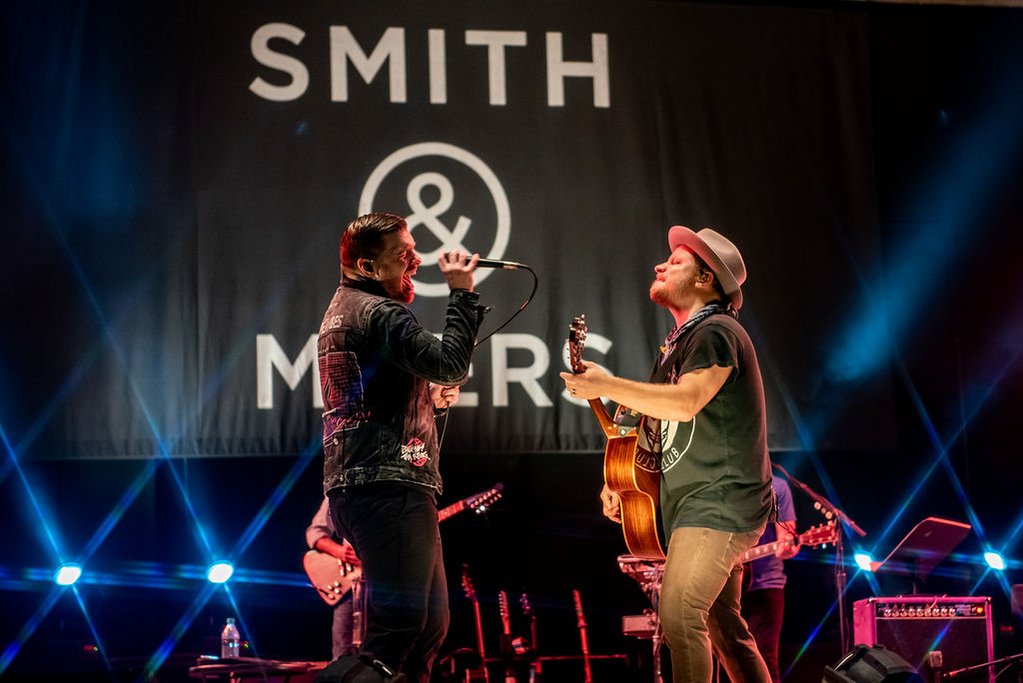 Smith & Myers of Shinedown live at Old School Square Delray, Florida. Photography by Julia Rose Photo.