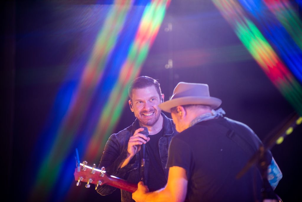 Smith & Myers of Shinedown live at Old School Square Delray, Florida. Photography by Julia Rose Photo.