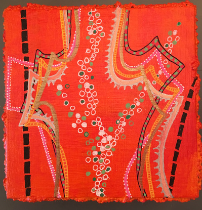 #12 Flow
Acrylic Spray Paint and Paint Pen on Wood Panel 
6"x6"