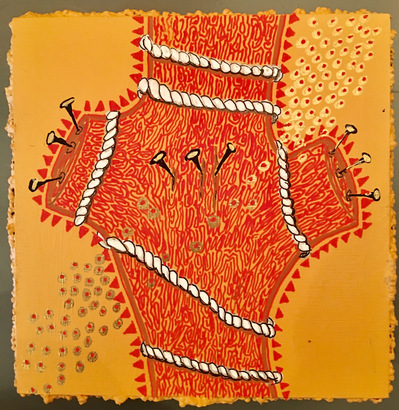 #9 Immobile
Acrylic Spray Paint and Paint Pen on Wood Panel 
6"x6"