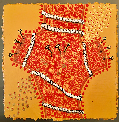 #9 Immobile
Acrylic Spray Paint and Paint Pen on Wood Panel 
6"x6"