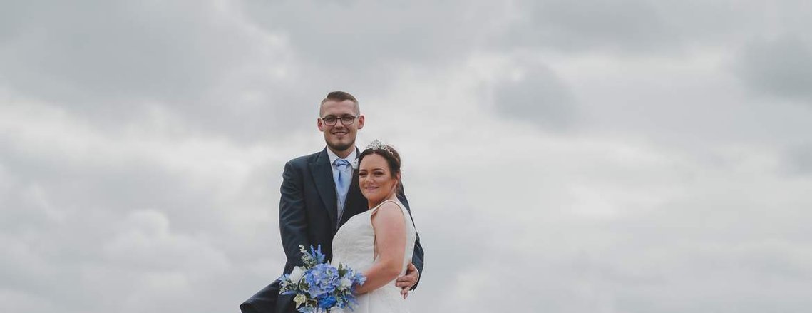 Holly and Josh during their couple shoot on their wedding day at Wilton Fields in Cleethorpes by Gary Stafford ~Photography.