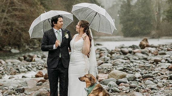 Bride and groom photos under the rain 
west coast wedding
Photography Leah Kathryn