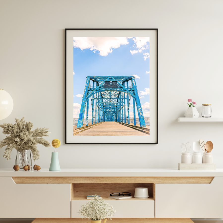 Walnut Street Bridge Afternoon Cloudy Photography Print for Sale