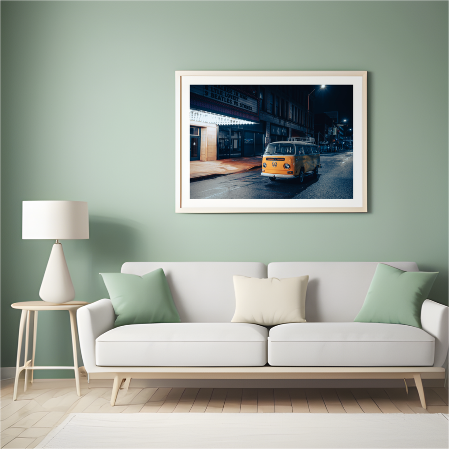 VW in Downtown Chattanooga, TN photography print for sale 