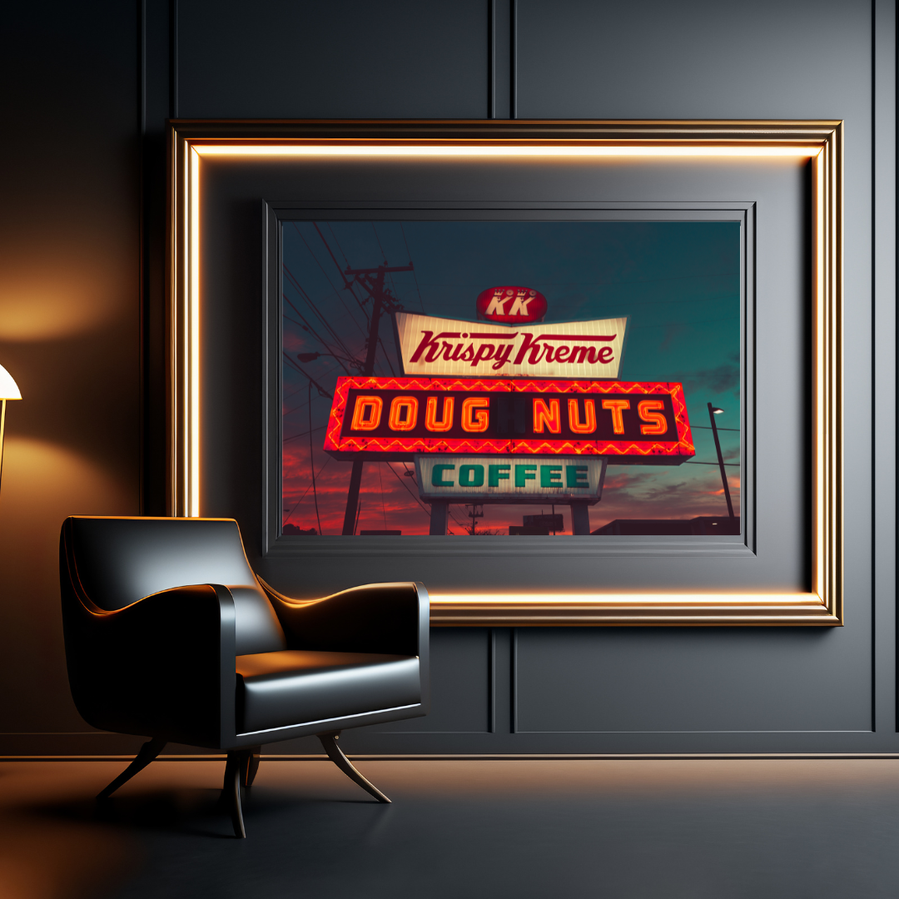 Krispy Kreme Doug Nut Photography Print, Chattanooga, Tennessee