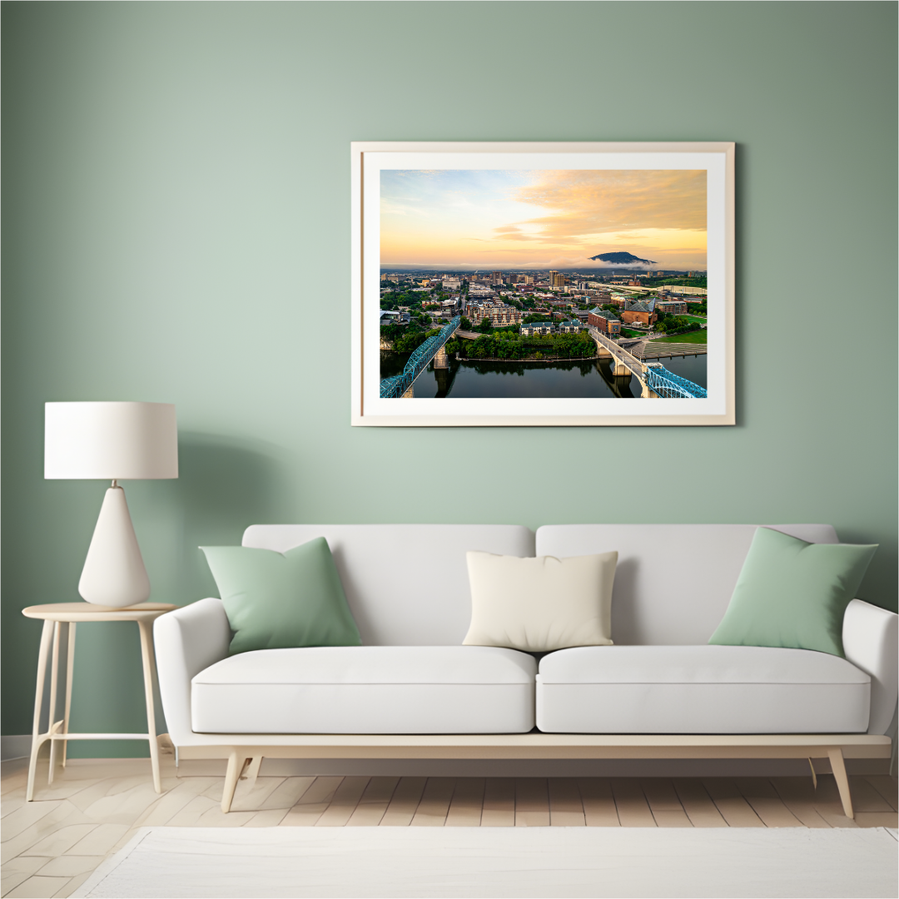 Downtown Chattanooga sunrise view photography print for sale