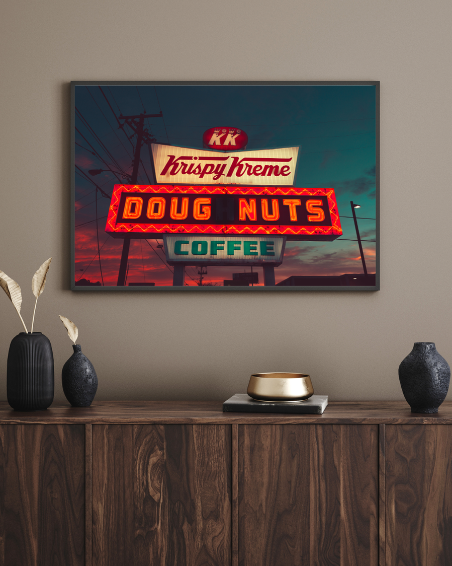 Krispy Kreme Doug Nut Photography Print, Chattanooga, Tennessee