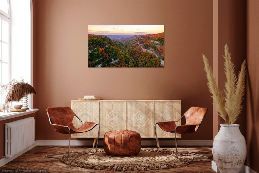 Cloudland Canyon Fall Colors Print for Sale by Anh Bao Tran-Le; wandering.anhbao