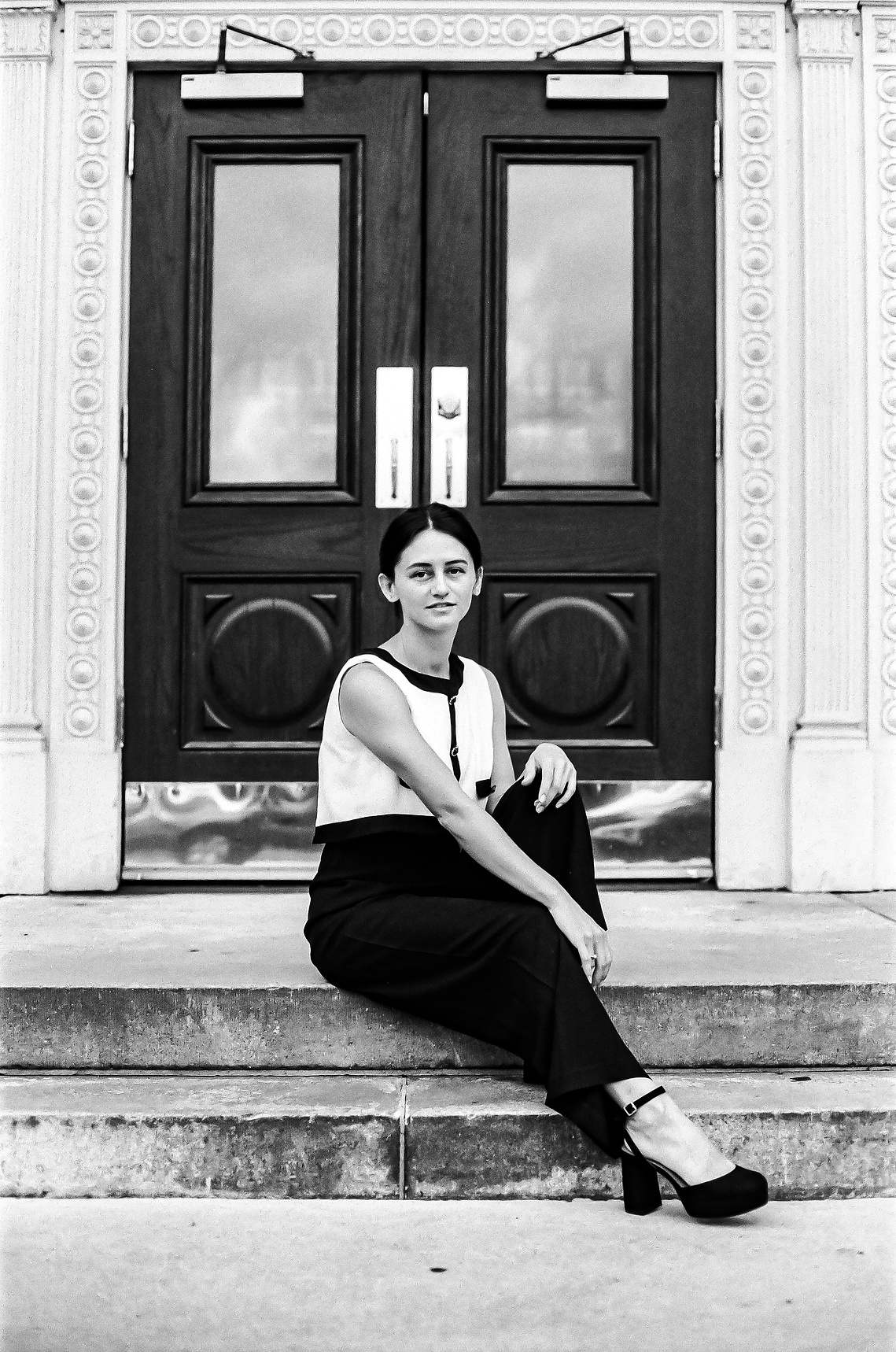 Film portraits of female fashion model in Chattanooga's Choo Choo