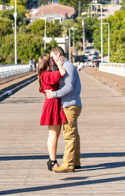 Engagement Portraits Walnut Street Bridge in Chattanooga