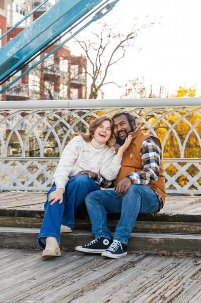 Engagement Portraits Walnut Street Bridge in Chattanooga