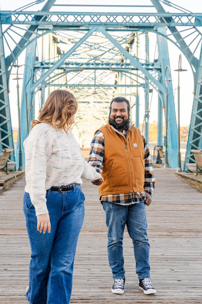 Engagement Portraits Walnut Street Bridge in Chattanooga