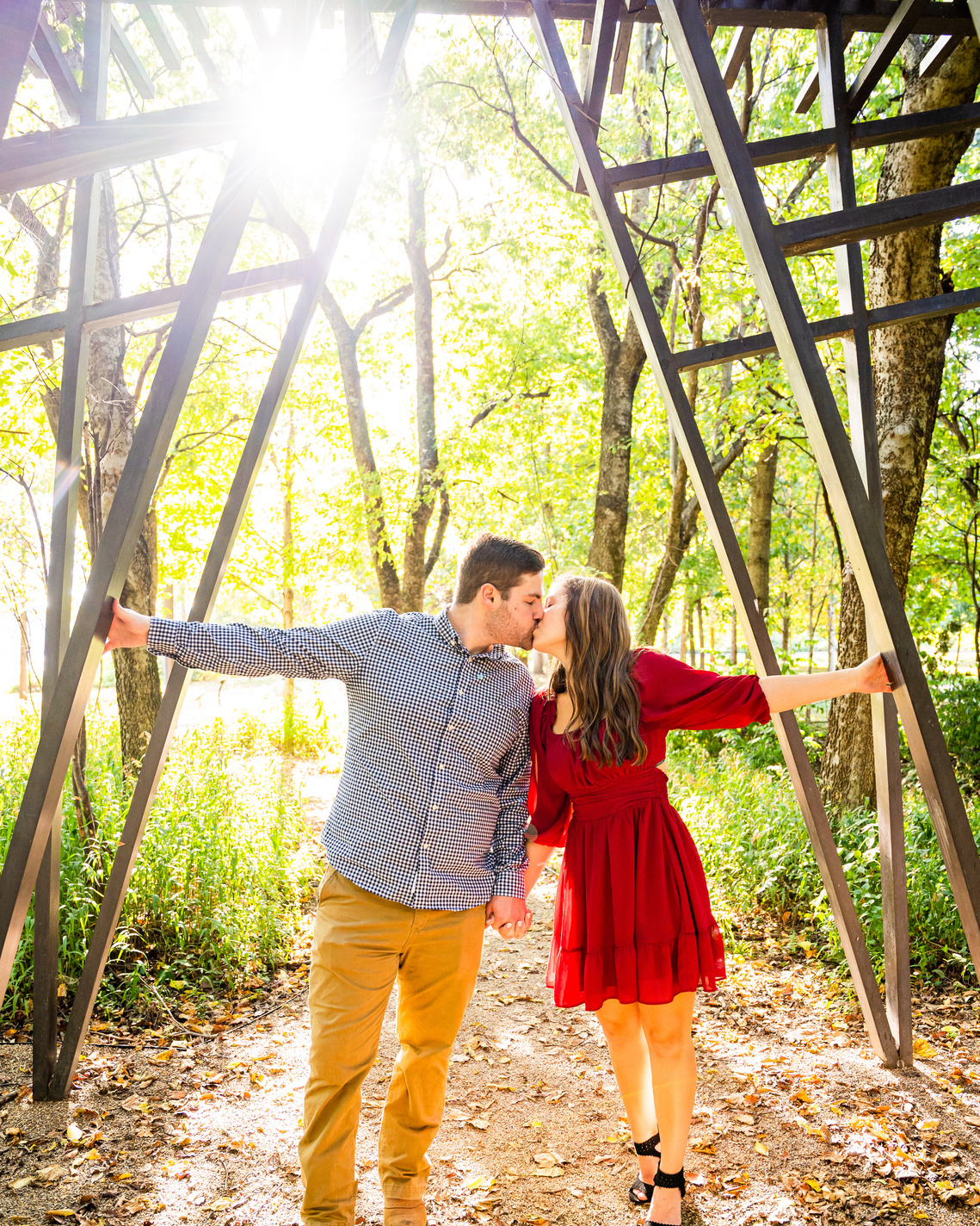 Jessica and Warner's Engagement shoot at Coolidge Park in Chattanooga, TN