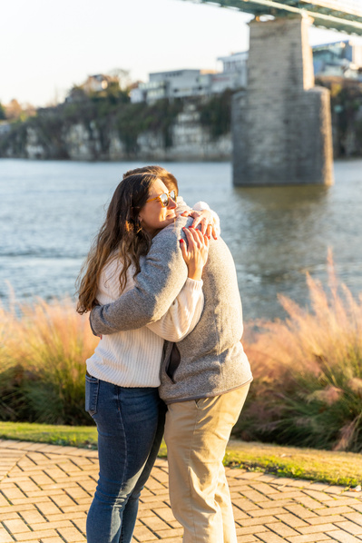 Engagement Portraits Walnut Street Bridge in Chattanooga