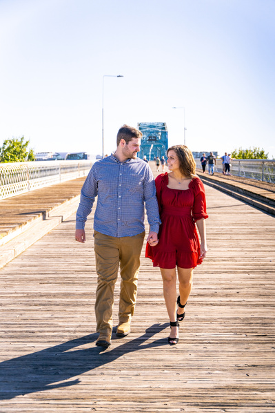 Engagement Portraits Walnut Street Bridge in Chattanooga