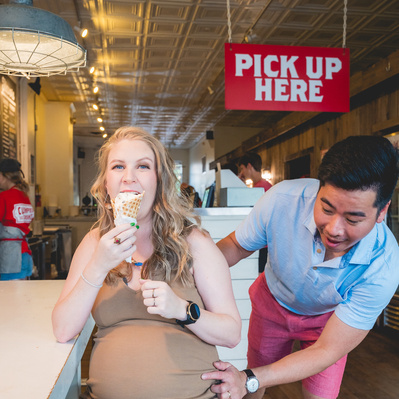 Ice cream themed Maternity Photography in Chattanooga