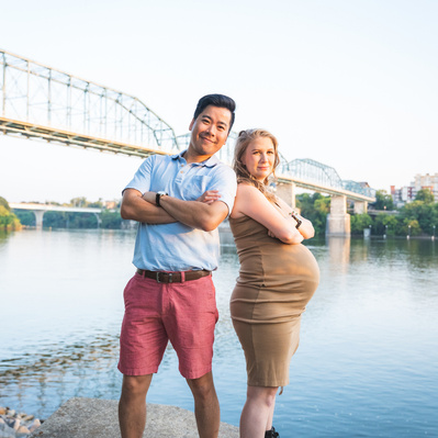 Pizza themed maternity session Chattanooga photographer