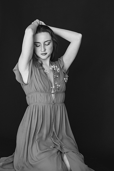 Black and white portrait photography Chattanooga, Tennessee (TN) fashion model