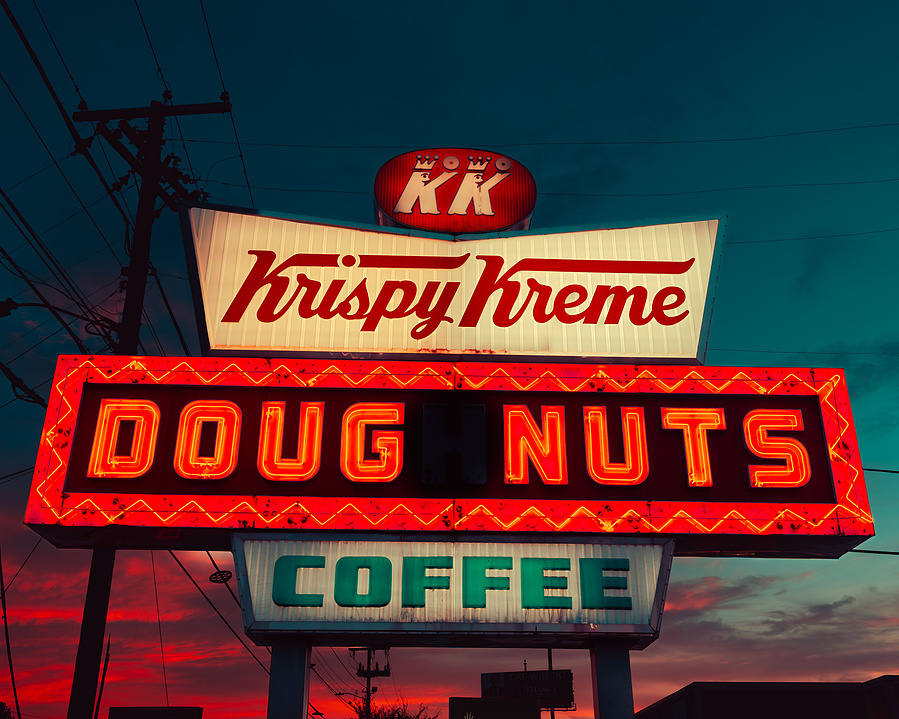 Krispy Kreme Doug Nut Photography Print, Chattanooga, Tennessee