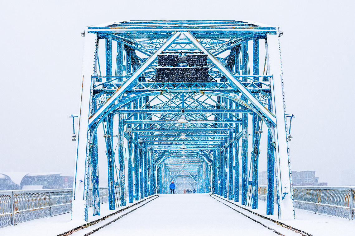 Walnut Street Bridge covered in snow, January 2025 by Anh Bao Tran-Le Photography