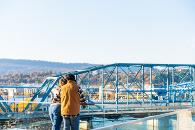 Engagement Portraits Walnut Street Bridge in Chattanooga