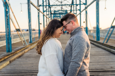 Engagement Portraits Walnut Street Bridge in Chattanooga