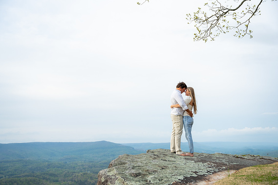 Engagement couple love portrait photography Lookout Mountain, Georgia