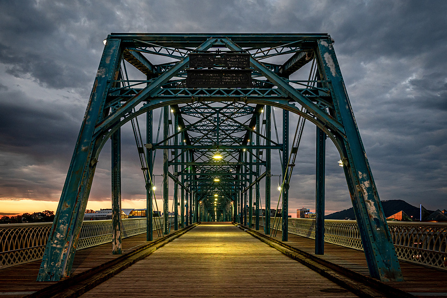 Walnut Street Bridge Chattanooga Sunrise Photography Print for Sale by Anh Bao