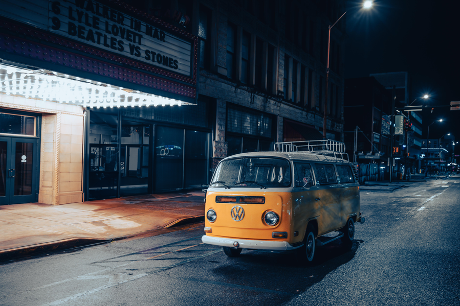 VW in Downtown Chattanooga, TN photography print for sale 
