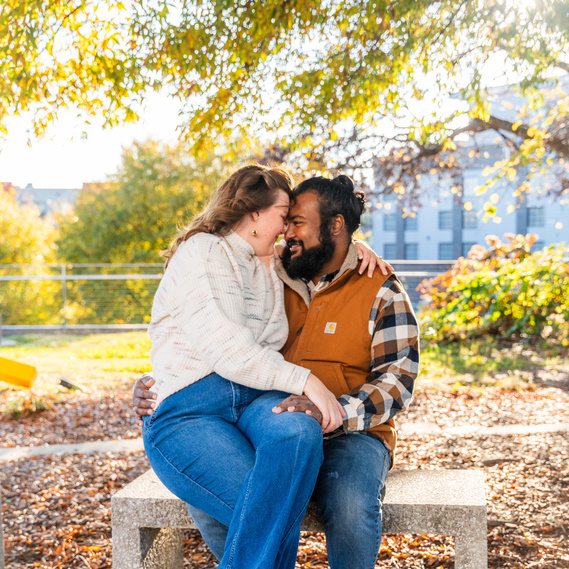 Engagement Portraits Hunter Museum in Chattanooga