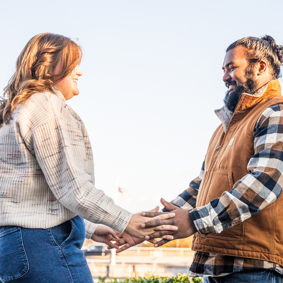 Engagement Portraits Bluff View's Art District in Chattanooga