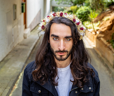 Flower crown in Barcelona for Ritaflowers