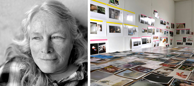 Lens-based artist April Hickox, founder of Womxn's Island Residency at Artscape Gibraltar Point. Jennifer Long - Studio view 