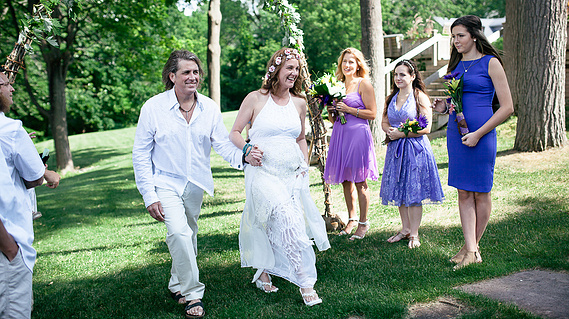 Beautiful waterfront home wedding
