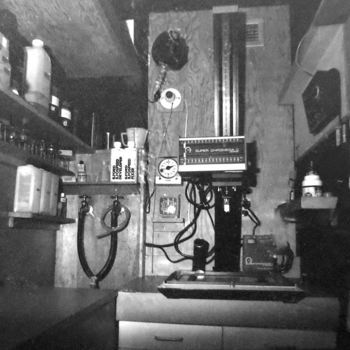 Pinky Brand darkroom circa 1977