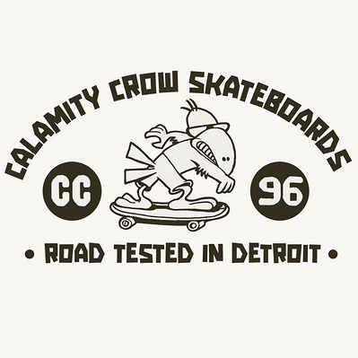 RETRO SKATEBOARD GRAPHIC ON TEE SHIRT