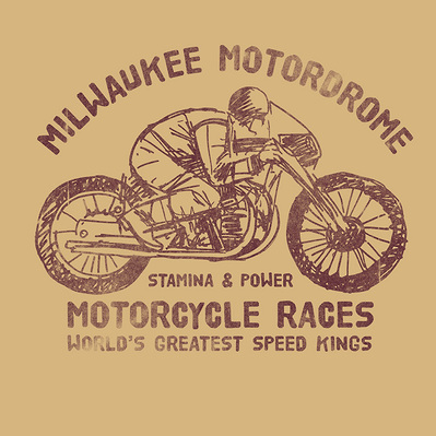 VINTAGE MOTORCYCLE GRAPHIC ON A TEE SHIRT