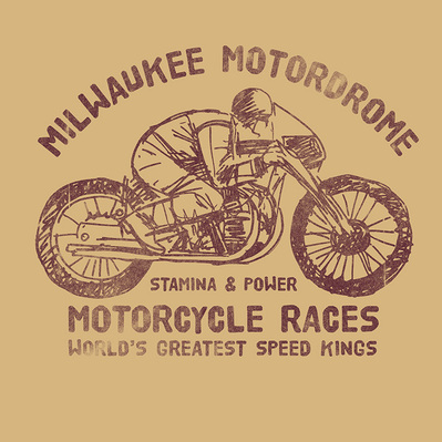 VINTAGE MOTORCYCLE GRAPHIC ON A TEE SHIRT