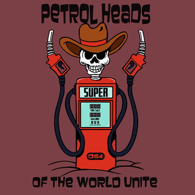 PETROL PUMP BECOMES SINISTER SKULL CHARACTER WITH PUMPS LOOKING LIKE GUNS