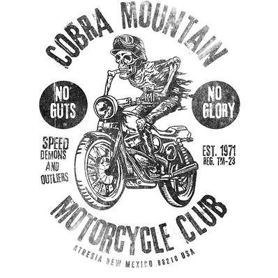 SKELETON RIDING A TRAIL BIKE FOR A TEE 