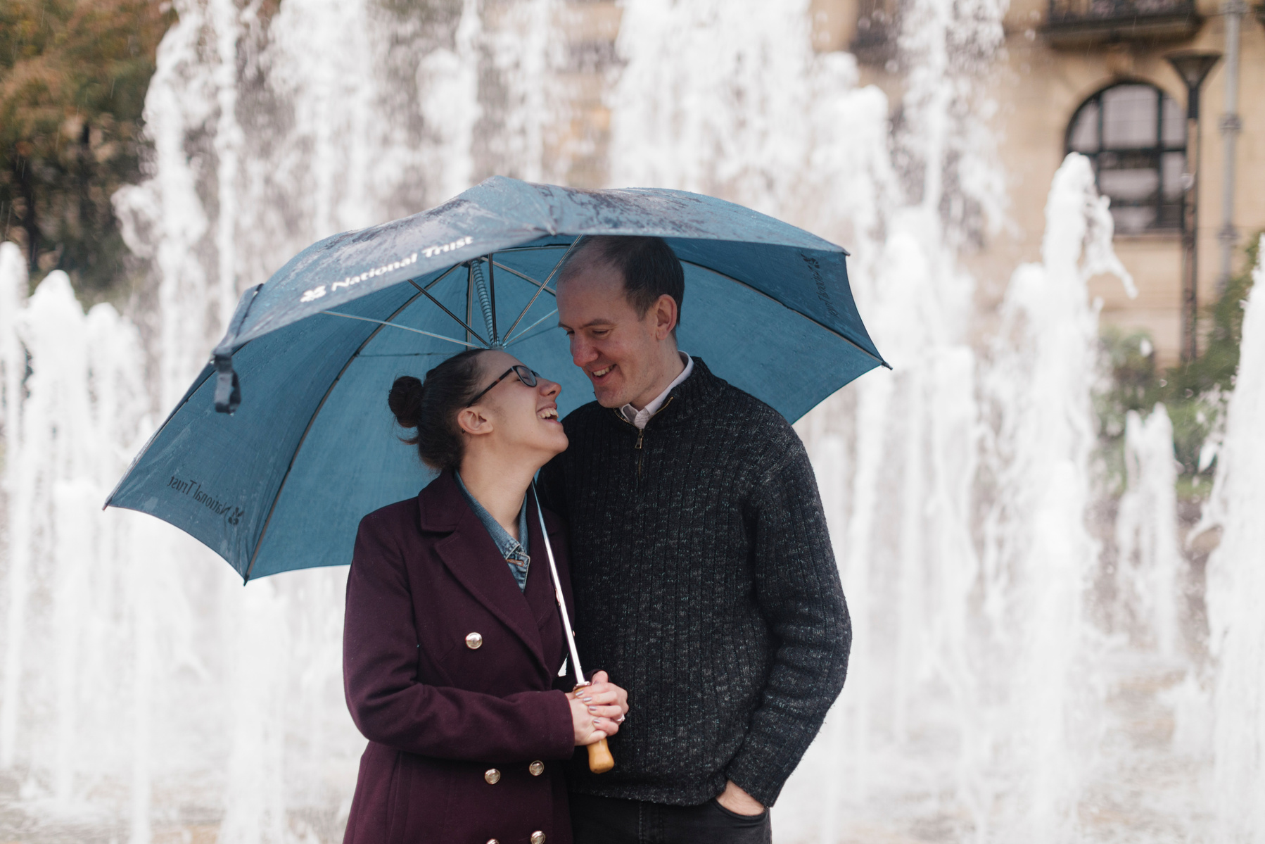 This happy couple during their engagement photoshoot in Sheffield. 