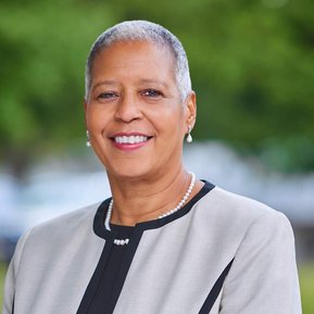 Professional portrait of an African-American woman, pastor's wife.