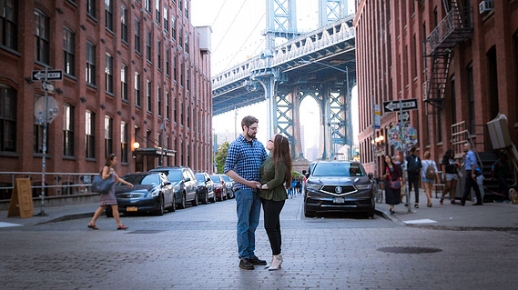 Rebecca and Rich Engagement Photography Shoot in Brooklyn, NYC Dumbo