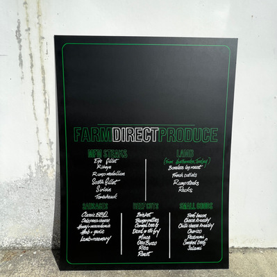 Meat Truck Menu.