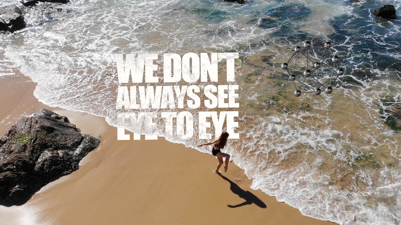 A  screen shot from the short film "Poems by the Ocean."
