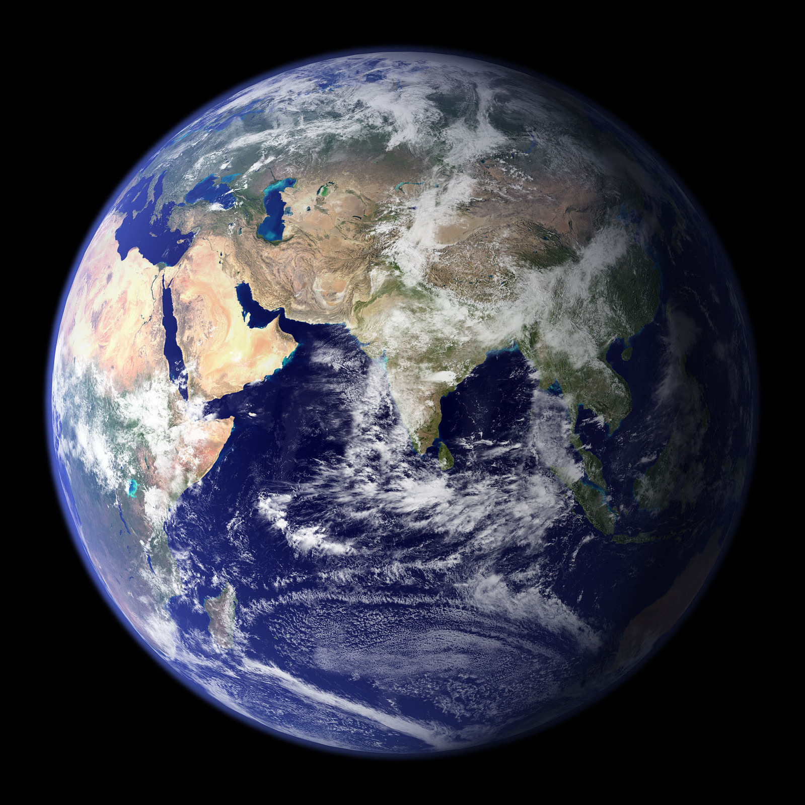 The Earth as seen from space.