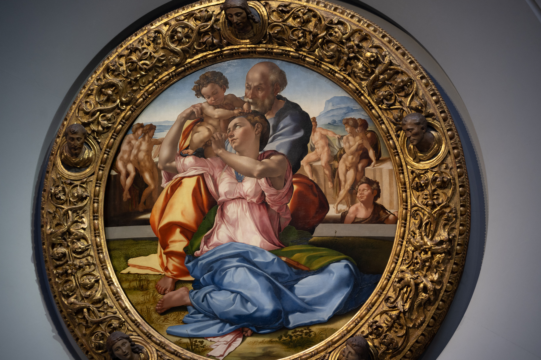 Michelangelo painting Doni Tondo - Holy Family