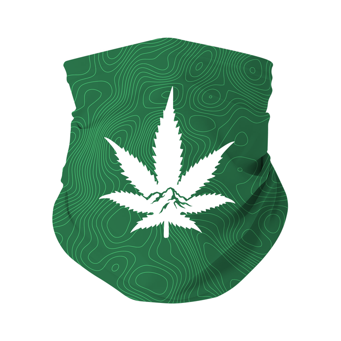 Rocky Mountain Cannabis face cover design 1 - Mock-Up design by Tim O'Connor